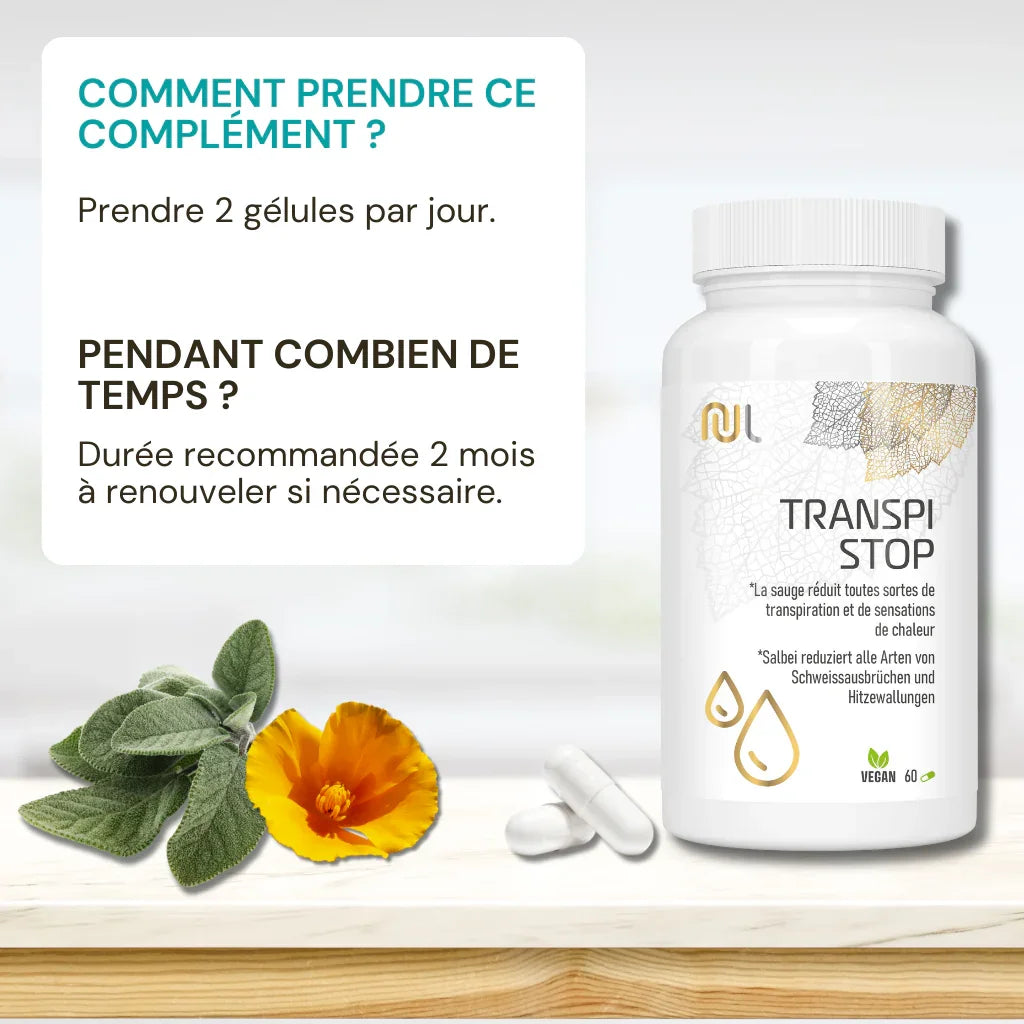 Come utilizzare Transpi Stop: integratore alimentare per la transpirazione - NutriLife Shop