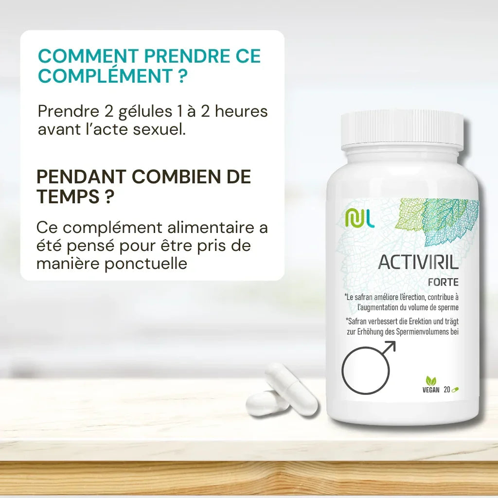 Come utilizzare ActiViril Forte - erezione e volume di sperma - NutriLife