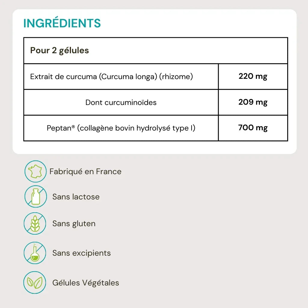 Ingredienti curcuma collagene Nutrilife