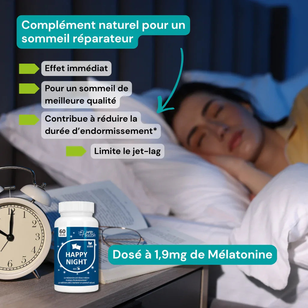 Happy Night Nutrilife  Mélatonine 1,9 sommeil