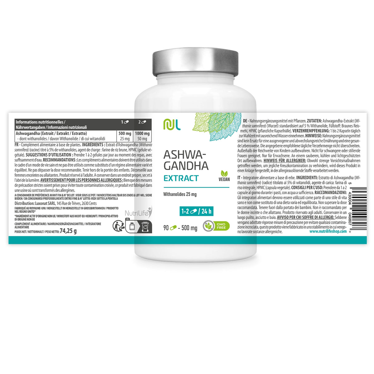 Ashwagandha - favorisce il rilassamento e il benessere fisico e mentale