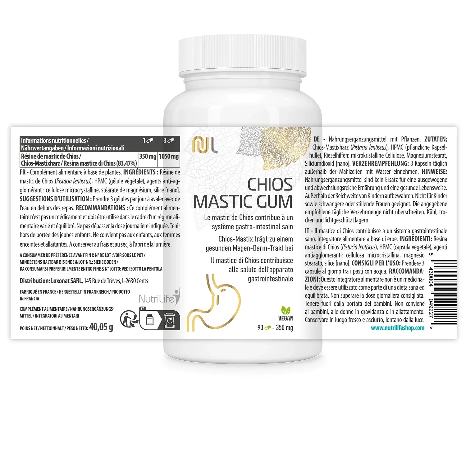 Mastic de Chios (Résine d‘Arbre à mastic) - Santé gastro intestinale - NutriLife Shop