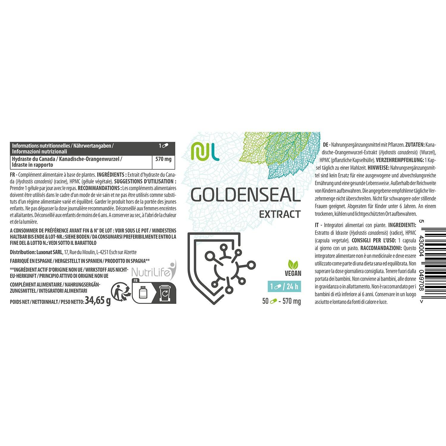 Hydraste du canada - Goldenseal - NutriLife Shop