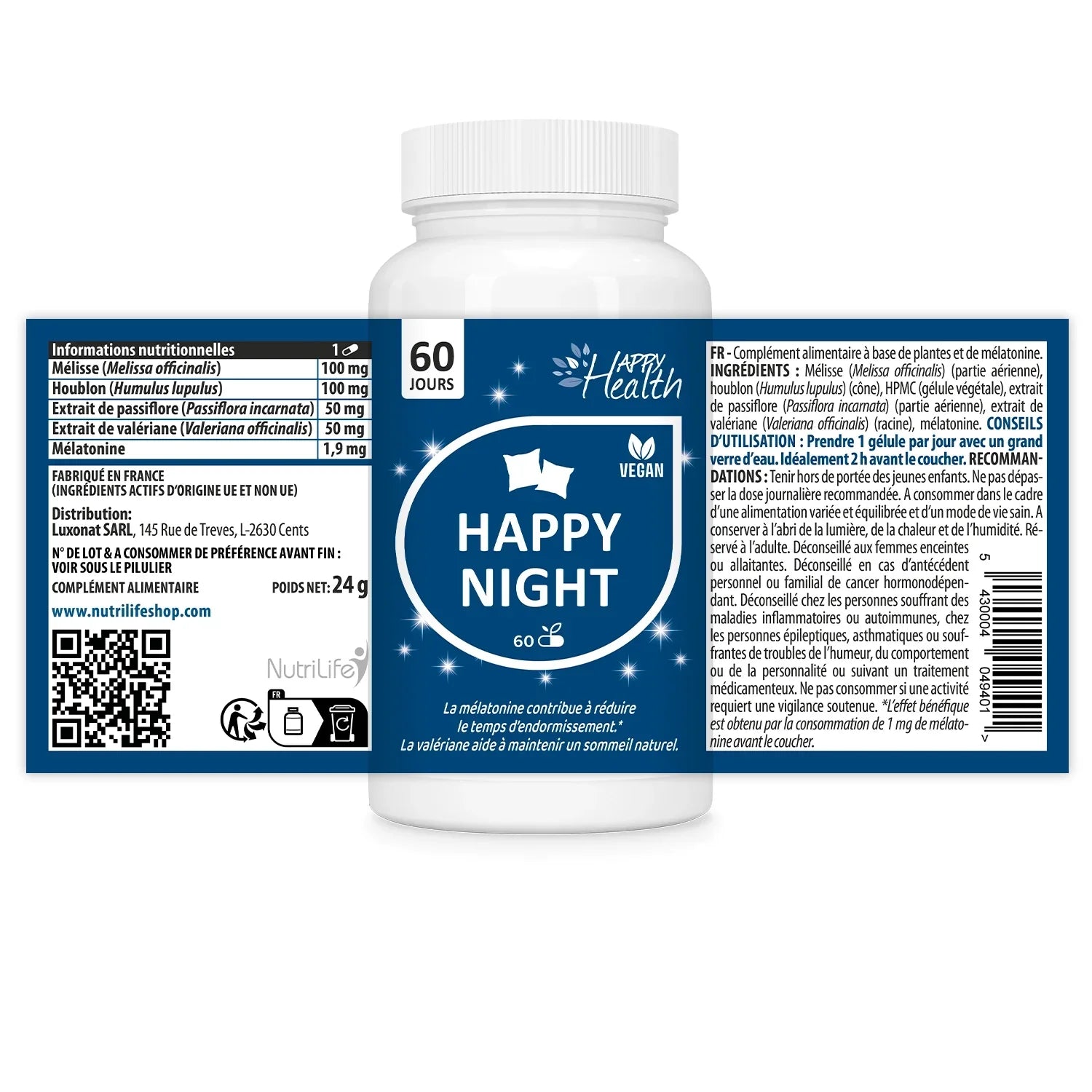 Happy Nigt: melatonina 1,9 mg
