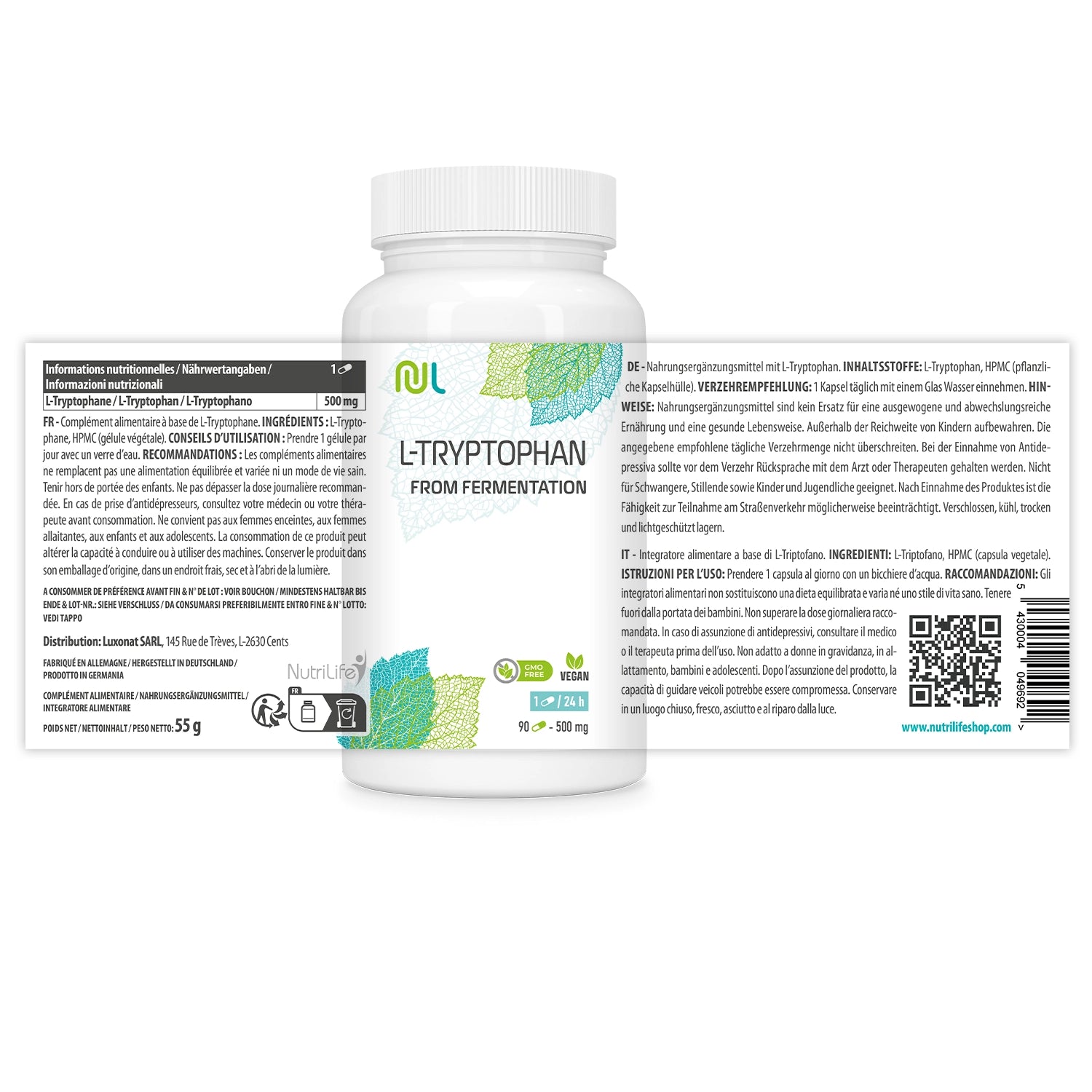 L-Triptofano 500 mg