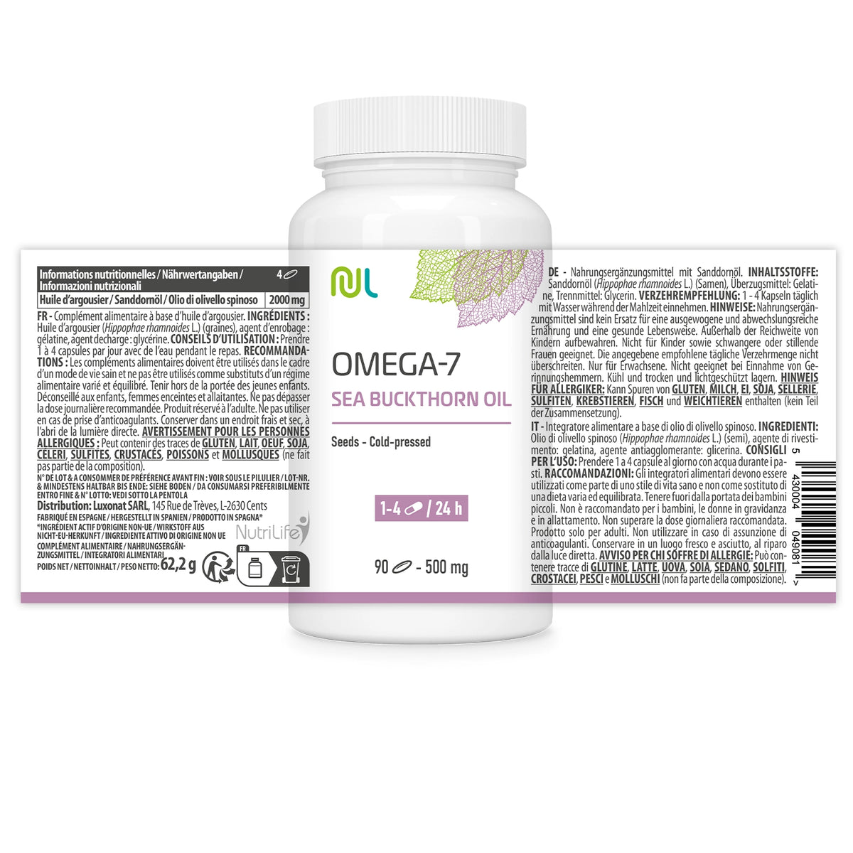 Omega-7 - Olio di olivello spinoso - Secchezza delle mucose