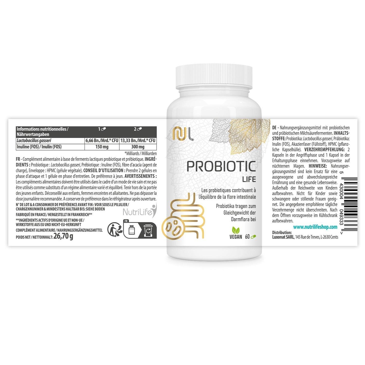 Etichetta Probiotic Life