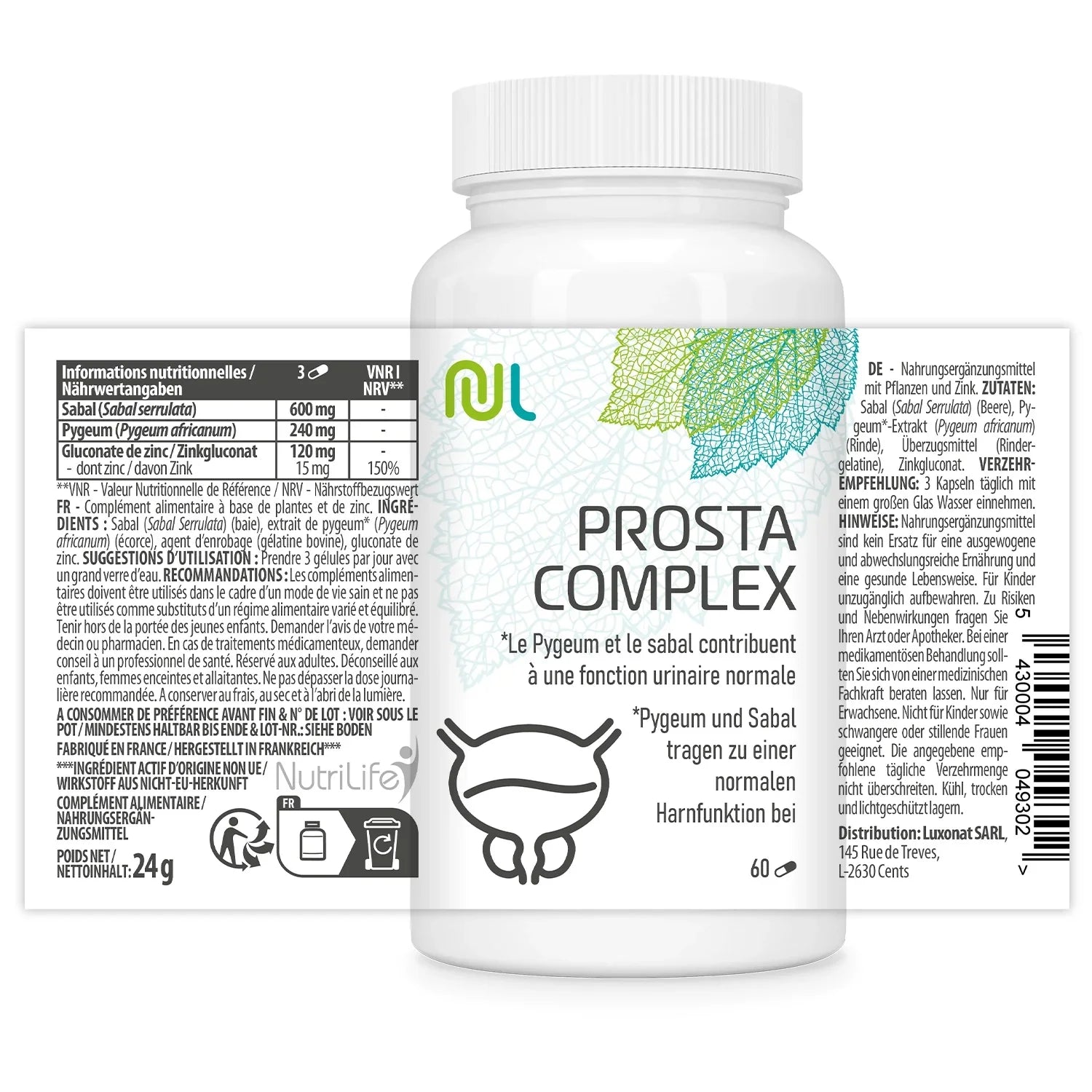 Prosta Complex - favorisce il flusso urinario, la prostata e l'apparato digerente.