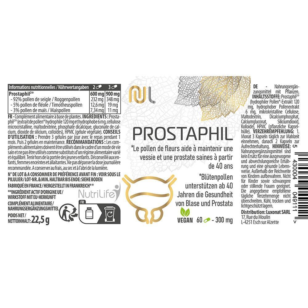Etichetta Prostaphil - prostata - NutriLife Shop