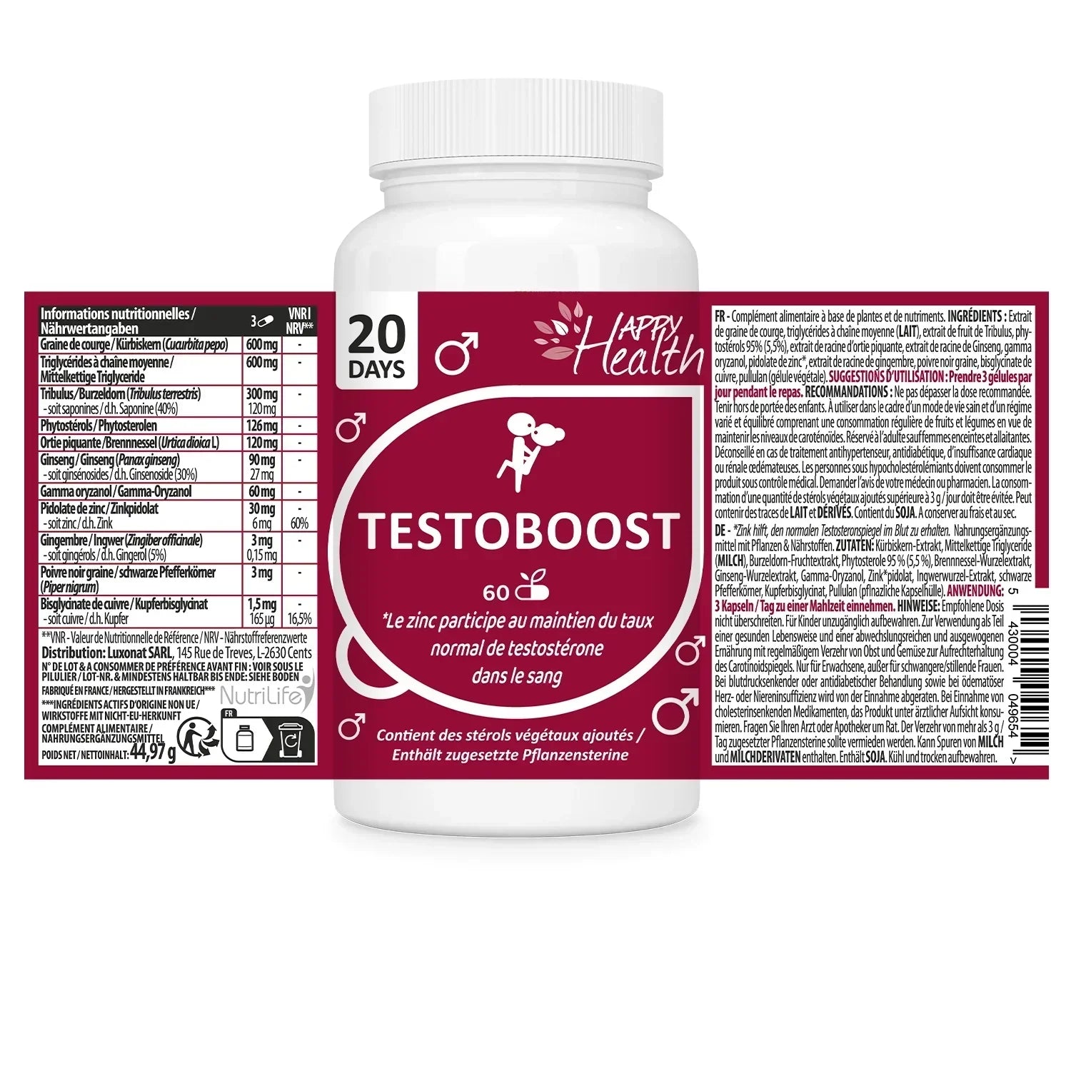 Testoboost - produzione di testosterone - NutriLife Shop