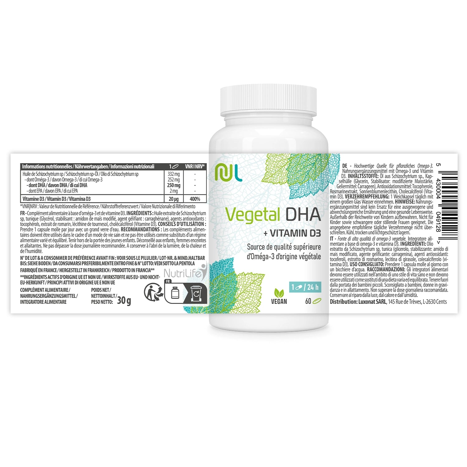 DHA e vitamina D3 di origine vegetale: cervello, vista e immunità