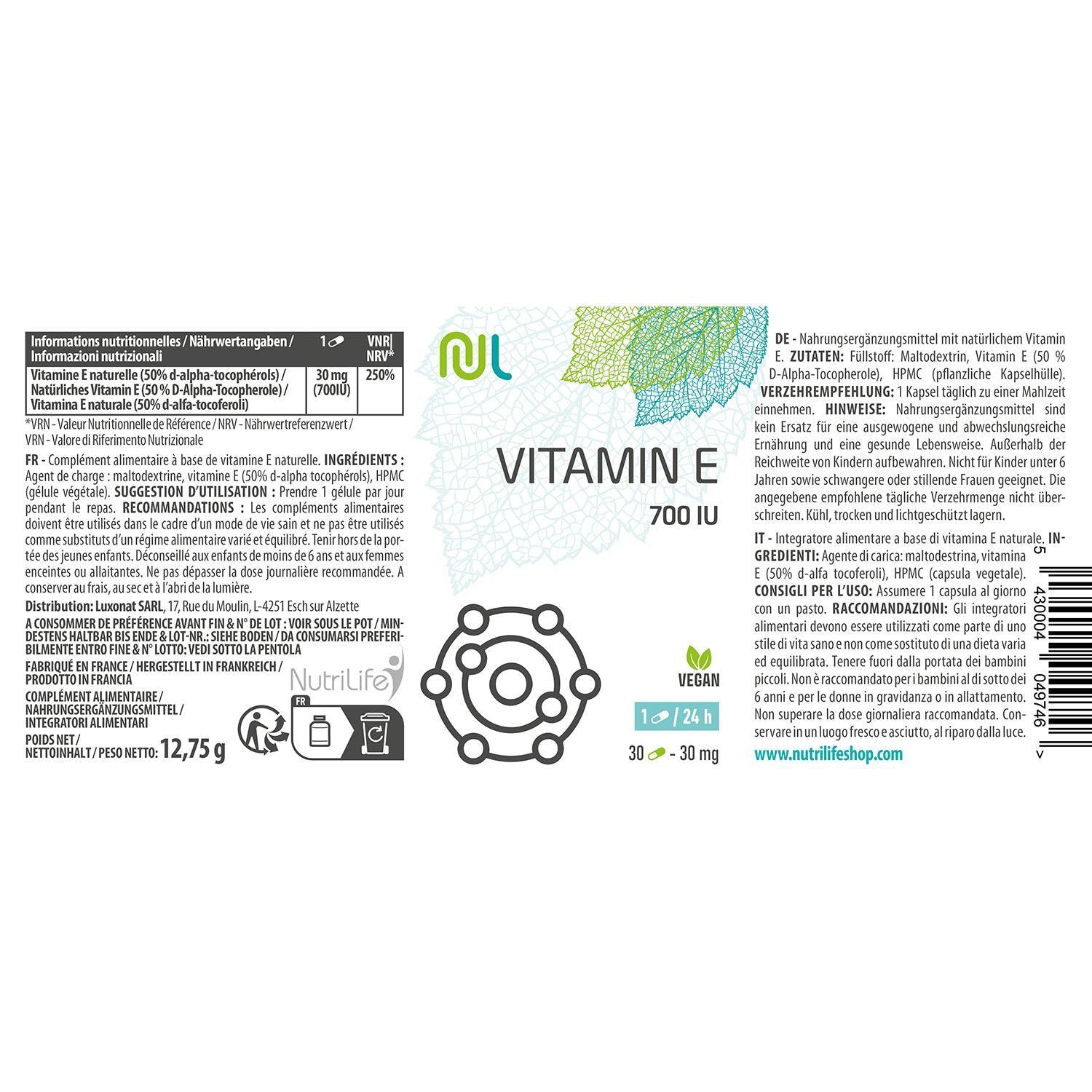 Vitamine E 700 IU - NutriLife Shop