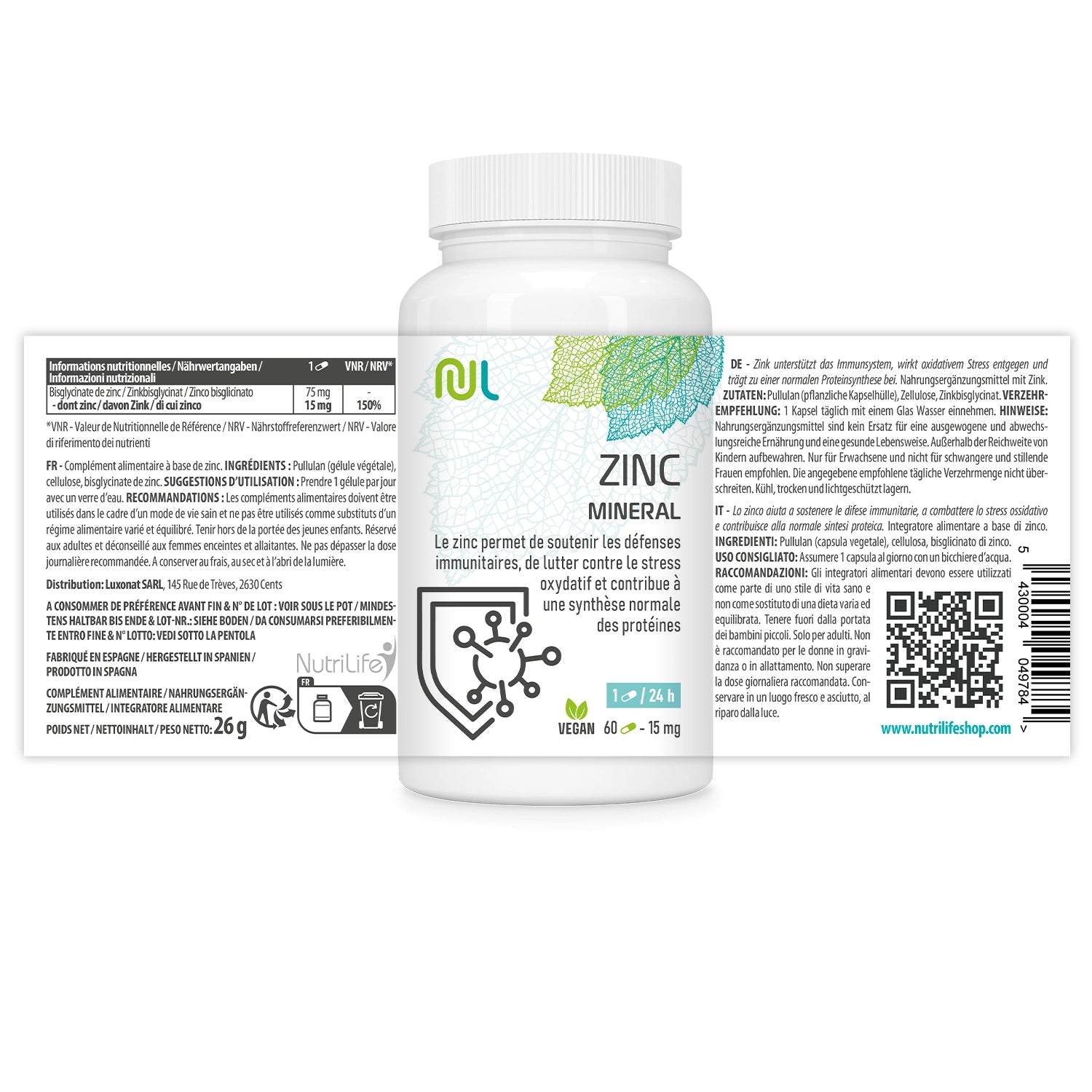 Zinco - Bisglicinato 15 mg