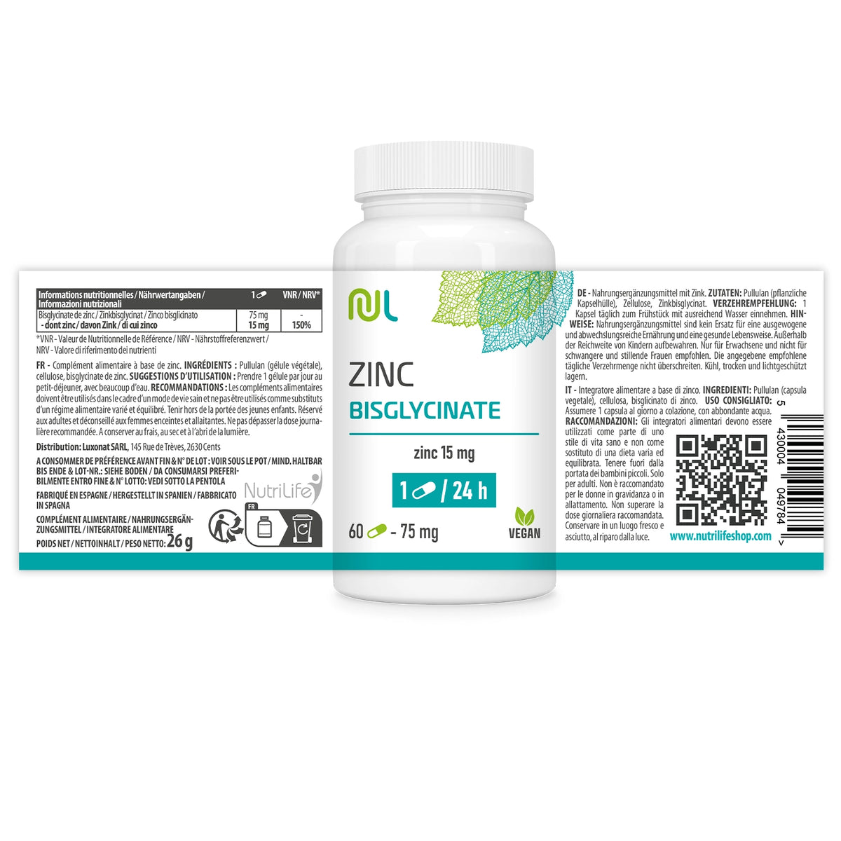Zinco - Bisglicinato 15 mg