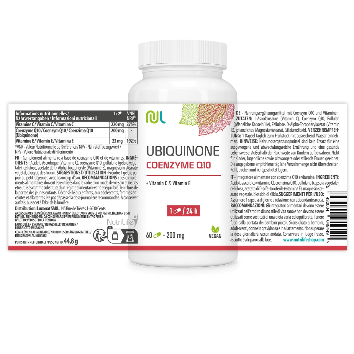 Co-enzima Q10 - Ubiquinone - salute del cuore