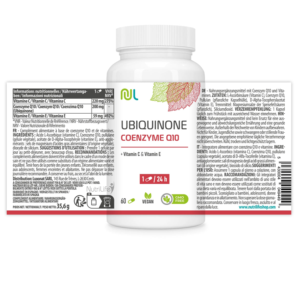Co-enzima Q10 - Ubiquinone - salute del cuore